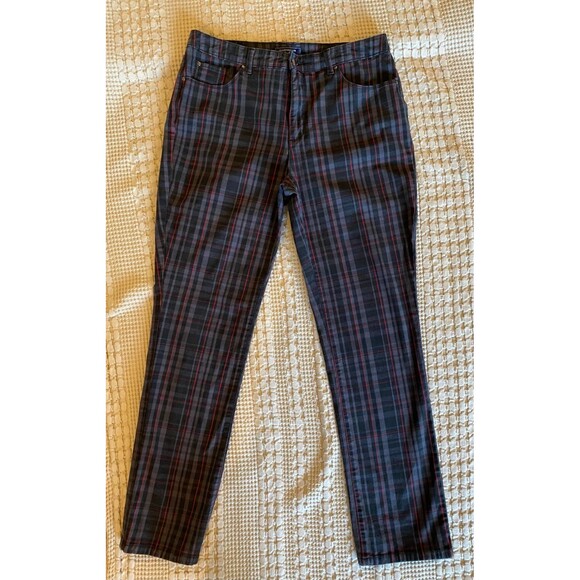 Charter Club Jean Shop Lexington Straight Plus Size 14 Plaid Womens Pants - Picture 9 of 10